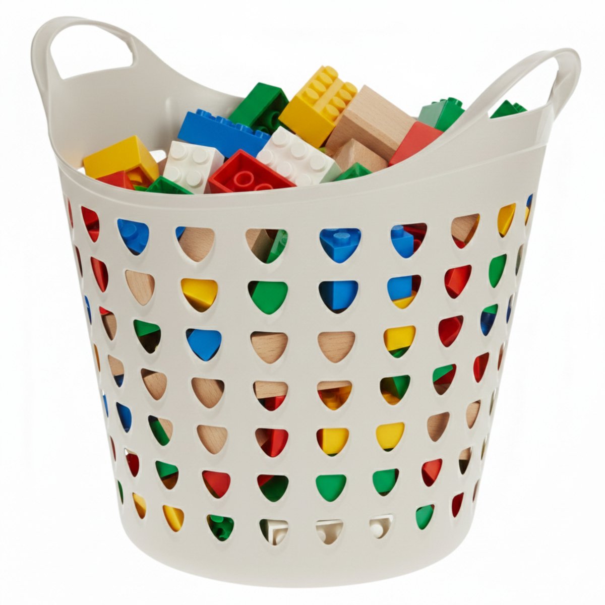 Storage solutions Speelgoedmand - beige - 26 liter - kunststof - 40 x 41 cm