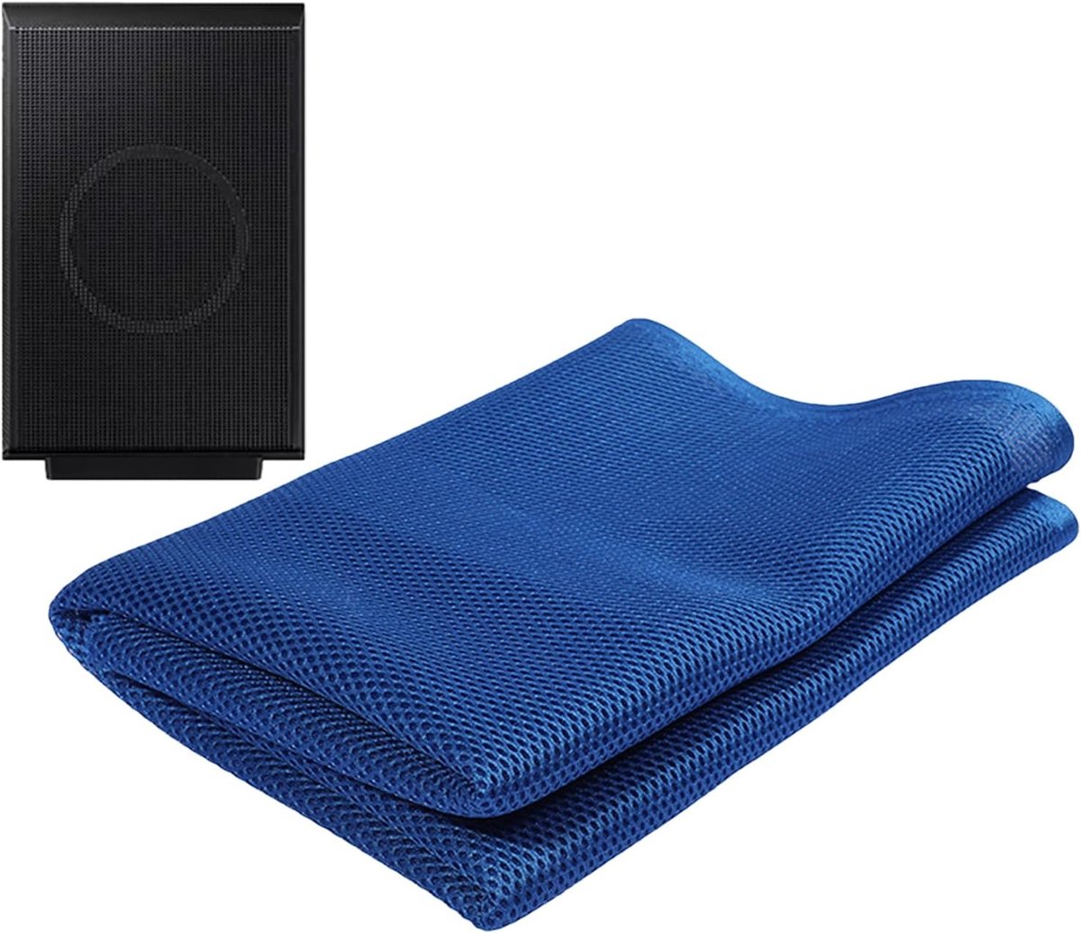 Luidsprekerdoek - Beschermend Grilldoek - Stofvrij Geluid - Transparant Akoestisch - 20x15cm - Zwart