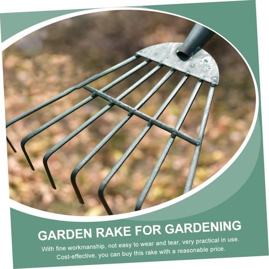 Blad Harken - Tuin Harken - Bladeren Verzamelen - Stevige Metalen Tanden - 32x30x5 cm - As Shown — afbeelding 3