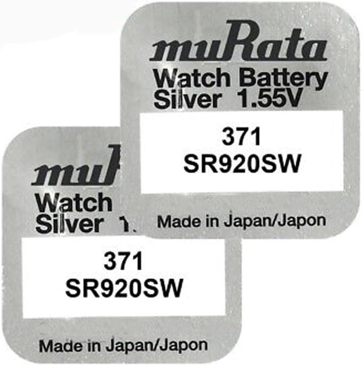 Knoopcel Batterijen - Kleine Batterijen - Horloge Voeding - Zilveroxide Technologie - 155 V 44 mAh