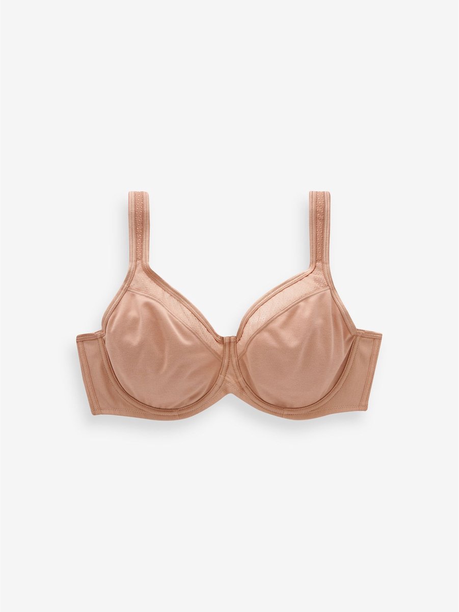 Next - Dames - F-K katoenen minimiser beha met gewatteerde bandjes voor ultieme ondersteuning - Naturel