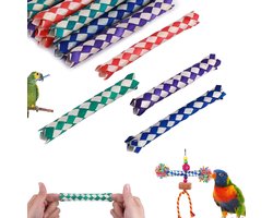 Vogelspeelgoed - 24 stuks - Papegaaienspeelgoed - vingerval - Vingervallen - Vogelkooi decoratie - Duurzaam en kauwbaar - Vogelkauwspeelgoed - Valkparkiet & Parkieten Speelgoed - Interactief Vogel Speelgoed - Vrolijk Foerageer Pakket - Plezier