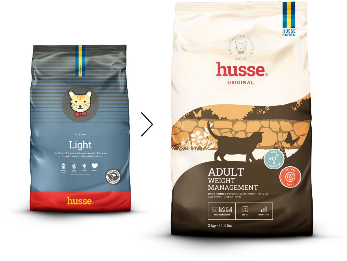 Husse Exclusive Light Sensitive Digestion - Kattenvoer Overgewicht, Kattenbrokken Dieet, Kattenvoeding Dieetvoer - 7 kg