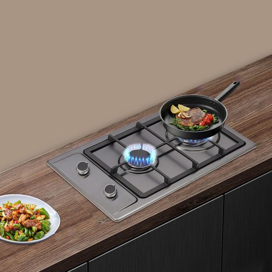 Gasfornuis 2 Branders - Draagbare Kookplaat - Buiten Koken - Inclusief Slang Ventiel - 51 x 31 x 10 cm — afbeelding 3