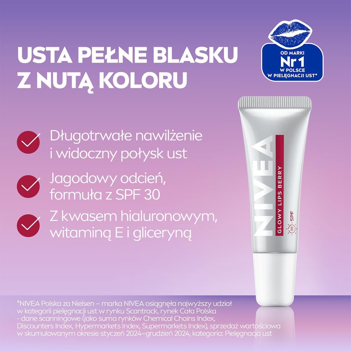 Lippenbalsem Berry - Hydraterende Balsem - Dagelijkse Verzorging - Met SPF 30 - 10 ml - Zachte Tint