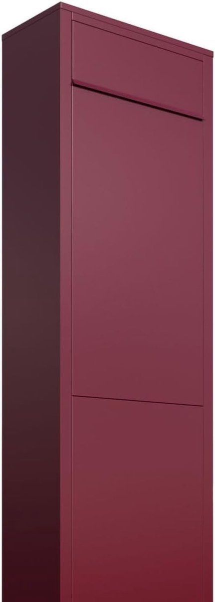 Staande brievenbus - Postbak - Brieven ontvangen - Gepoedercoat staal - 39x115.5x20.5 cm - Rood