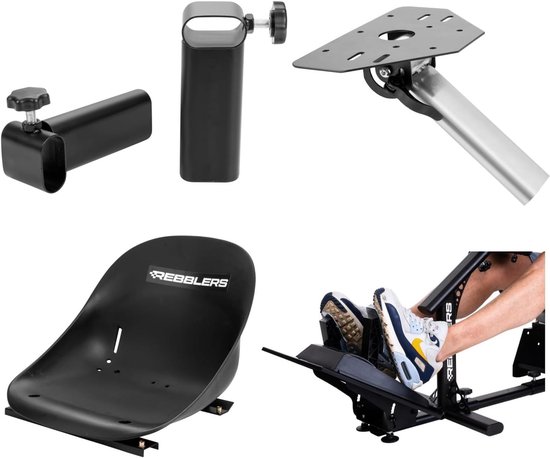 Race simulator standaard - Gaming cockpit - Intensief gamen - Modulair uitbreidbaar systeem - 120 x 50 x 120 cm — afbeelding 3