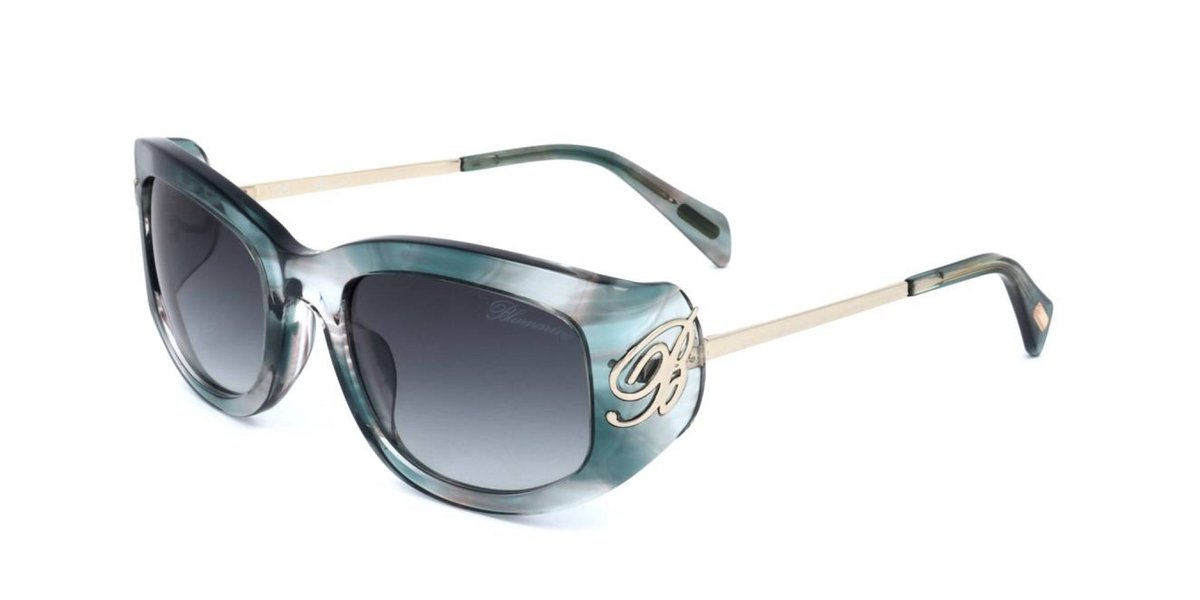Blumarine SBM779 Striato azzurro lucido 53/22/125 WOMAN Zonnebrillen