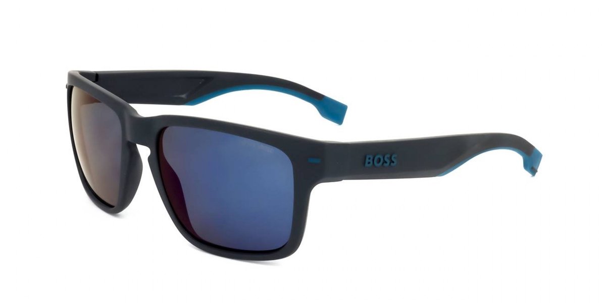 Hugo Boss BOSS 1497/S Matte grey blue 57/18/140 MAN Zonnebrillen