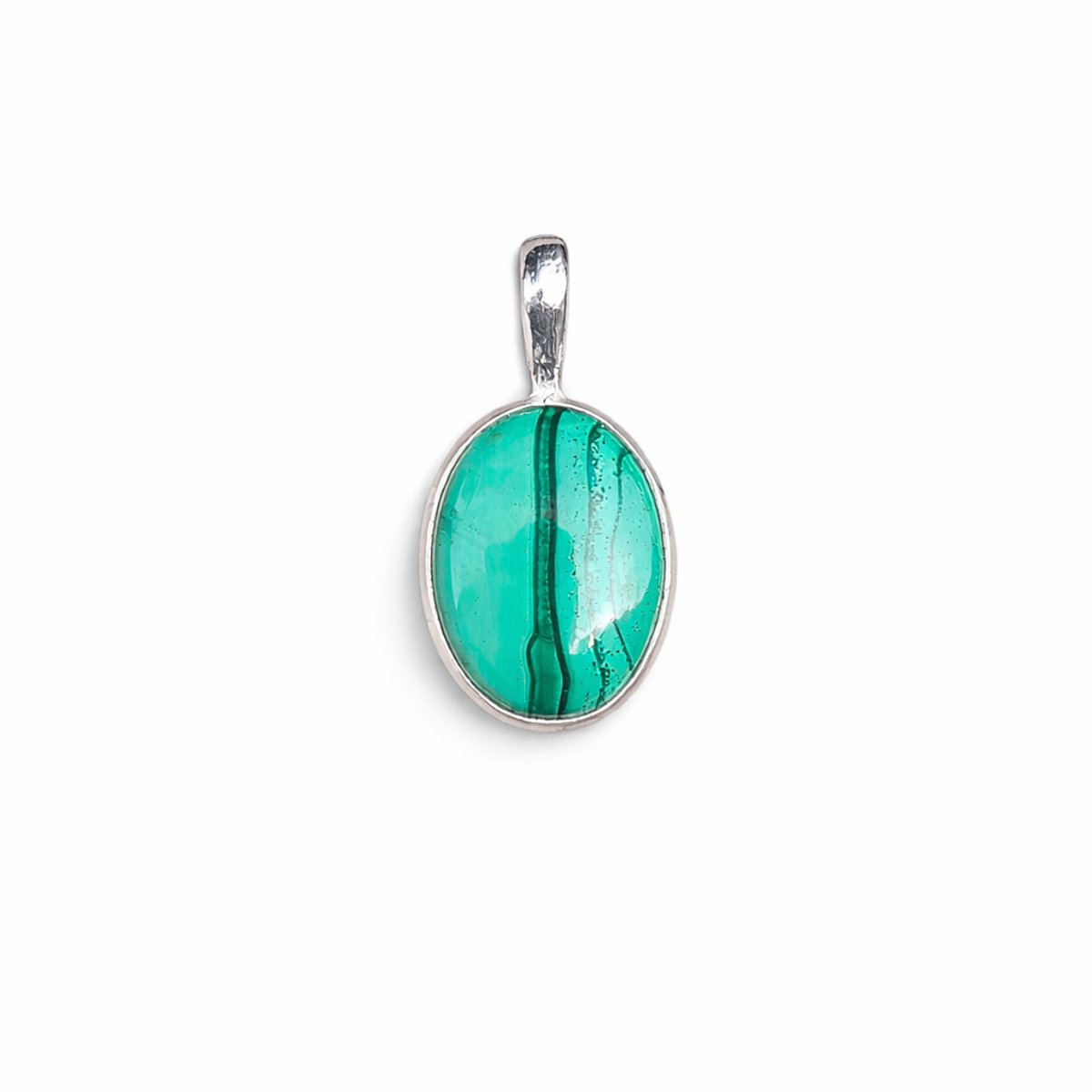 House of Jewels - Zilveren Malachiet Hanger