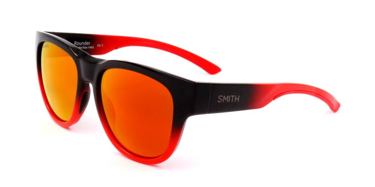 Smith ROUNDER Dark grey carbon red 52/17/135 UNISEX Zonnebrillen