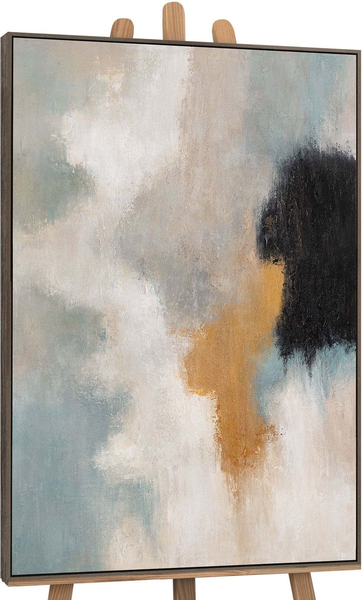 YS Schilderij - Handgeschilderd canvas schilderij - Wanddecoratie Abstract - Beige - Handgeschilderd - Muurdecoratie woonkamer - Slaapkamer decoratie - Kamer accessoires - schilderijen Handgeschilderd - Abstract schilderij Grey 140x100