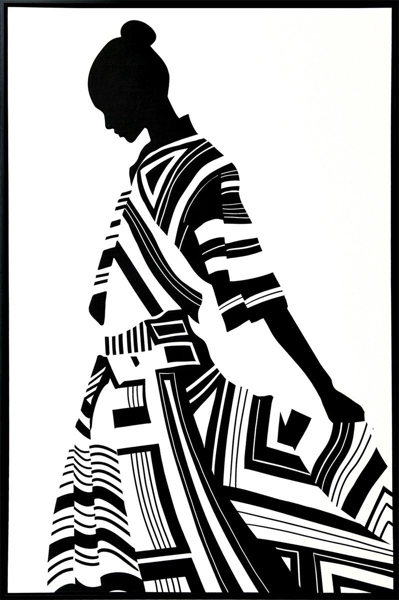 Schilderij vrouw 80x120cm
