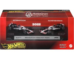Hot Wheels Formule 1 MoneyGram Haas F1 Team Set van 2 - Esteban Ocon en Oliver Bearman raceauto's