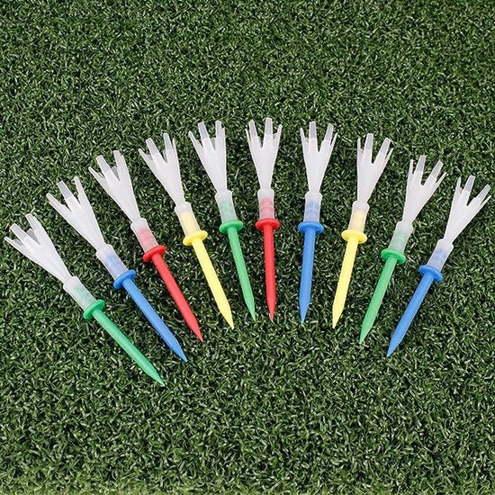 16-delige golfclubpinnen - Zespuntige pinnen - Kunststof, diverse kleuren - Golfaccessoires - Geschikt voor golftraining en gebruik op de golfbaan. — afbeelding 2