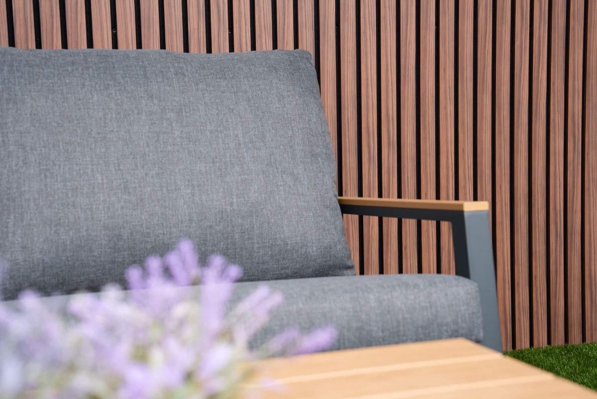 Lesli Living Salon lounge Donnan - aluminium - gris