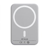 AB Goods Magnetische Oplader Powerbank - 5.000 mAh Draadloze MagSafe - Geschikt voor iPhone Oplader 12 t/m 17 - Compatibel als Oplader iPhone - Snellader - MFI-Gecertificeerd - Uitsluitend te gebruiken met Apple-Toestellen