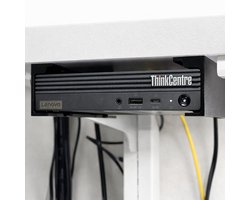 Onder Bureau PC Houder Geschikt voor Lenovo ThinkCentre / ThinkStation Tiny – Under Desk Mount Computer Beugel – Mini PC Houder – Ruimtebesparende Desktop Mount – Onder Plank / Kast Montage – Kabelmanagement – Zwart