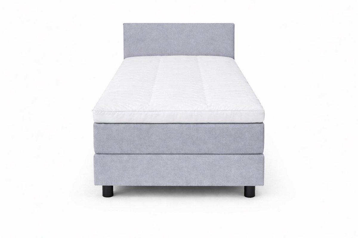 Boxspring Ayla Royal - 70x220 Compleet - Grijs Glad - Ayla Matrassen - 1 persoons