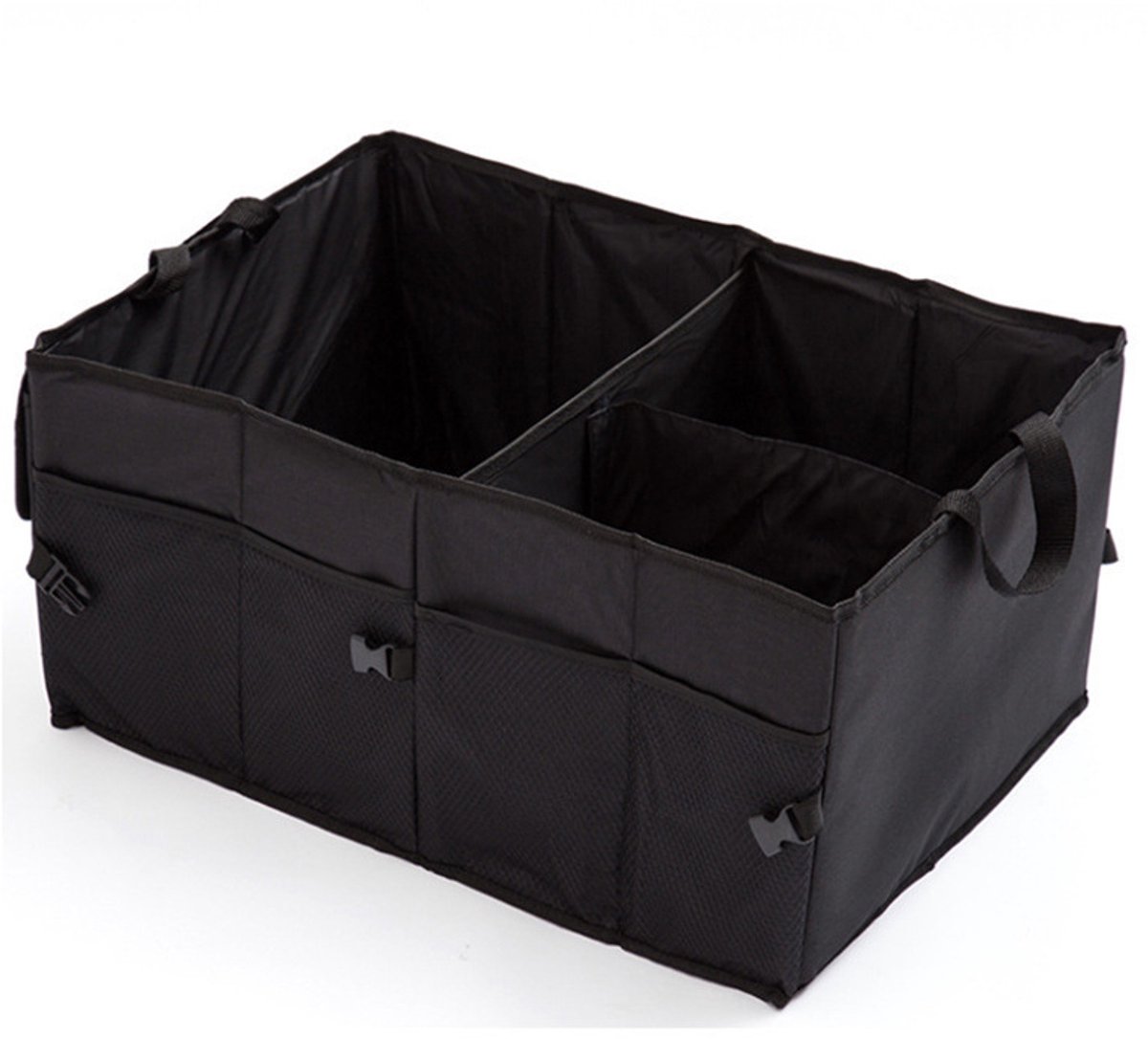 Zwarte opbergdoos, zwarte opvouwbare kofferbakorganizer, 56 cm * 39 cm * 26,5 cm