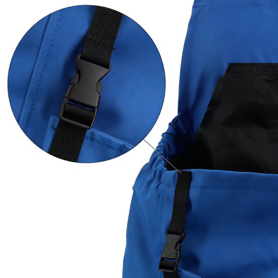 Tuinschort - Buiten Plukschort met grote zakken - Tuinschort met zakken - Blauw - 60*50cm - Oxford-stof - Verstelbare tuinschort - Met oogstzak - Waterdicht - Cadeau voor iemand die van tuinieren houdt van Merkloos	 — afbeelding 2