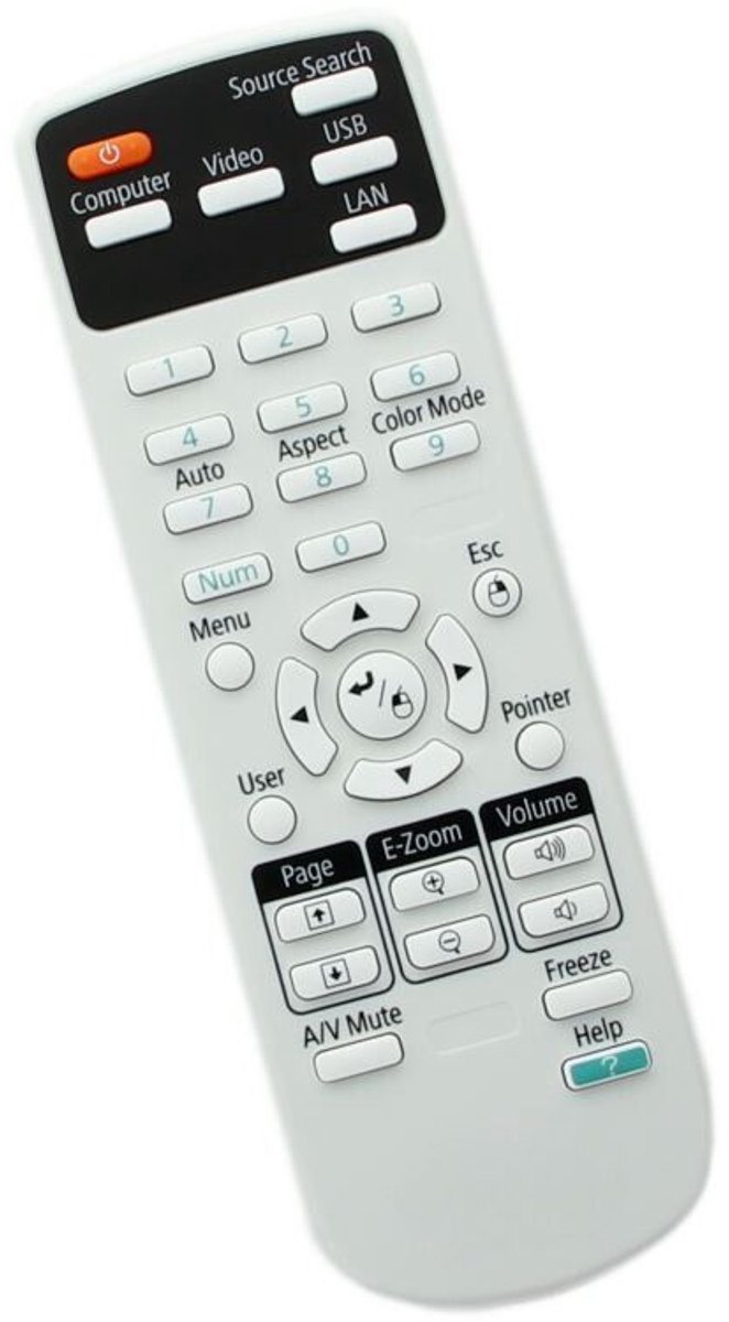 Afstandsbediening geschikt voor de EPSON POWERLITE 97 beamer, vervangt 1599176 / 159917600