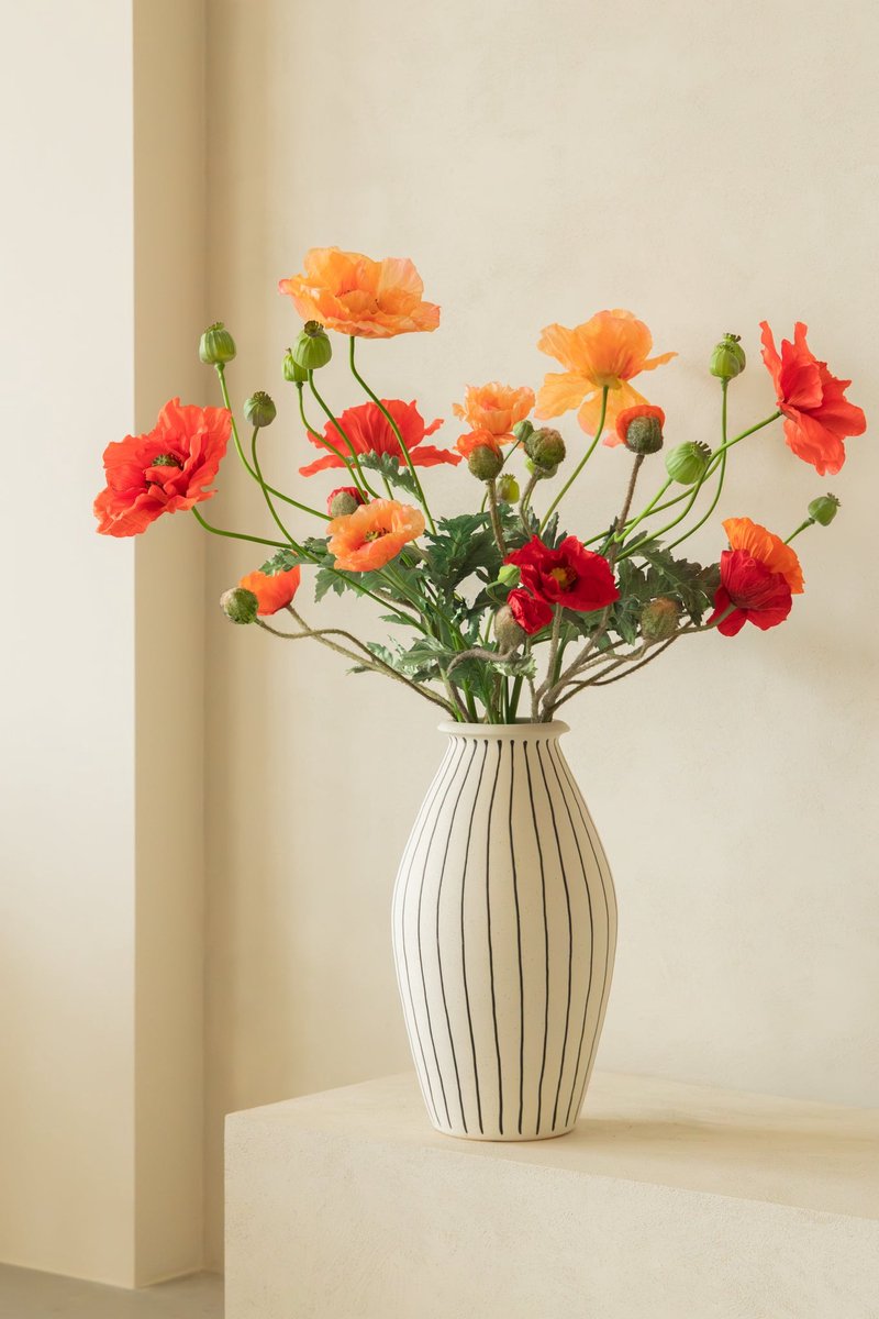 Kunstboeket Elegant Poppies | Zijdenbloemen | Kunstbloemen | Zijden boeket | Kunstboeket