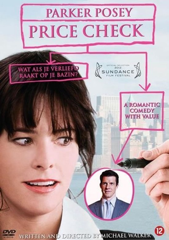DVD cover met Parker Posey. Tekst: 'Price Check', 'Wat als je verliefd raakt op je bazin?' en 'A romantic comedy with value'.