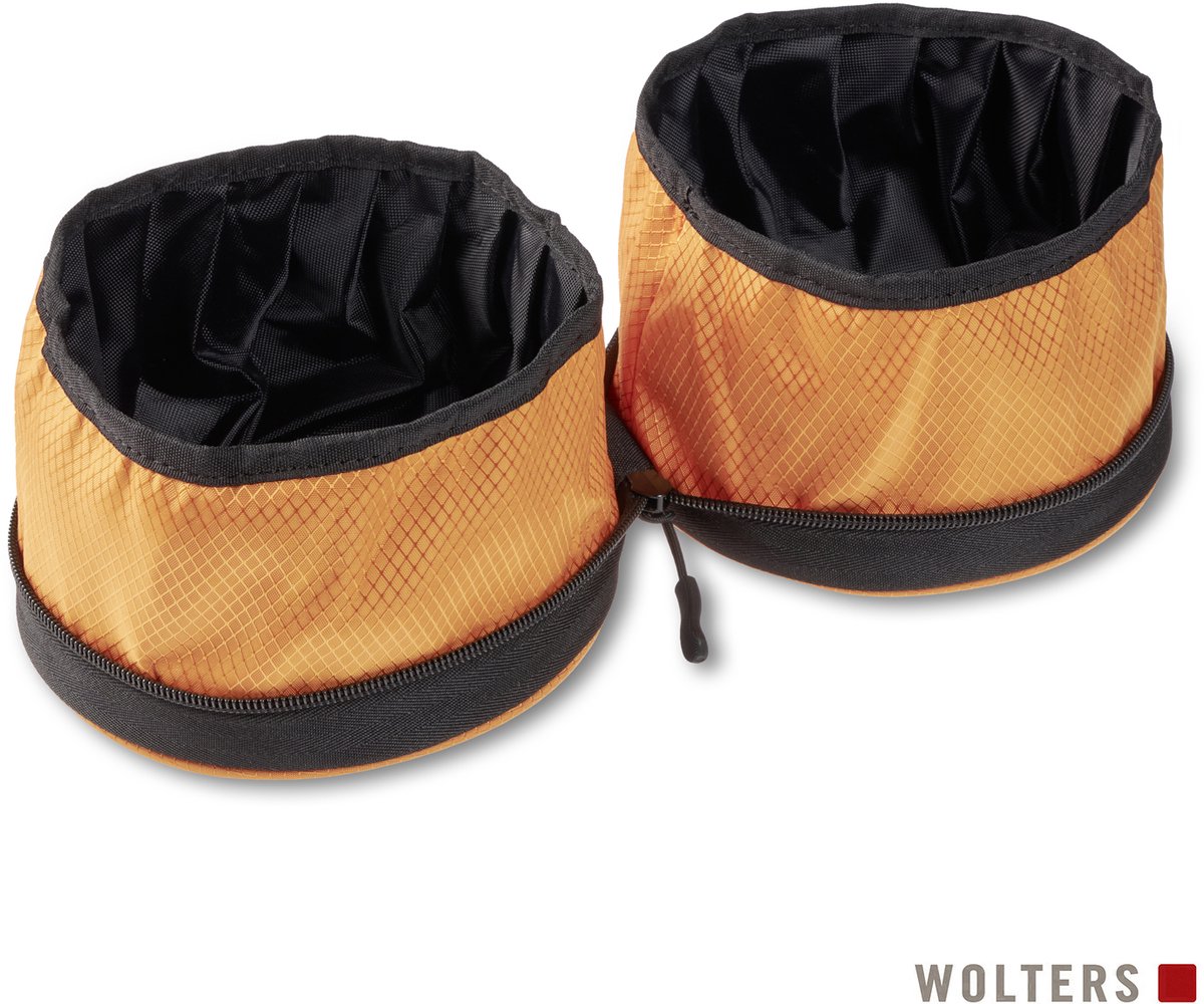 Wolters opvouwbare hondenbak – Inklapbare drink- en voerbak voor wandelen & reizen – Compact & licht – Met karabijnhaak