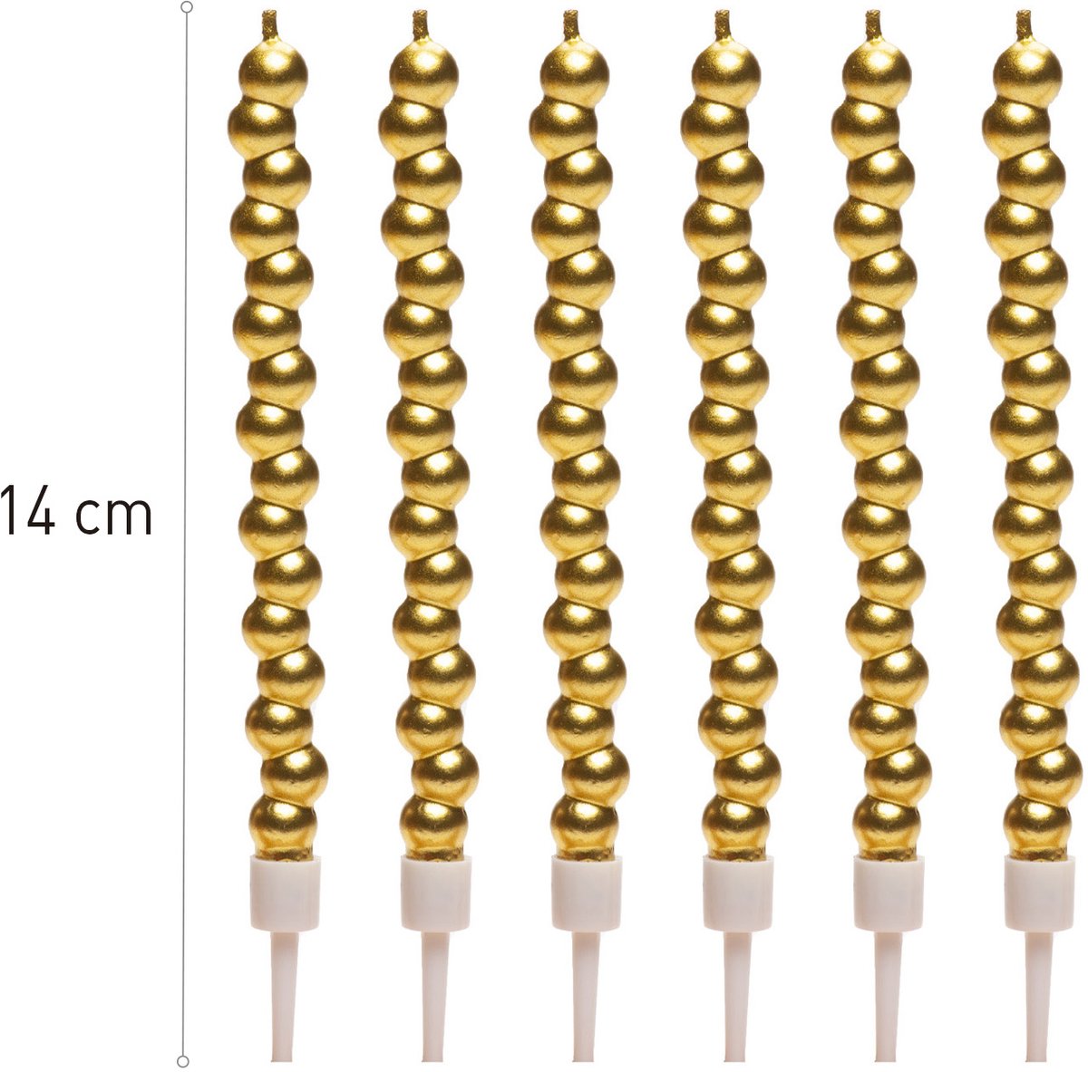 Dekora Golden Bubble Candles pk/6