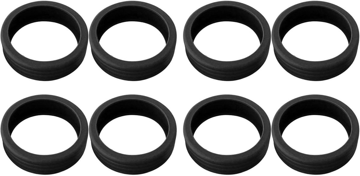 Wiel Beschermers - Zachte Covers - Vloer Beschermen - Ruisonderdrukking Schokabsorptie - 8 Stuks - Zwart