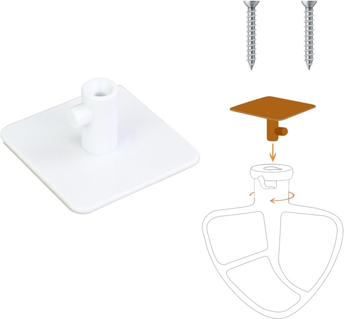 Mixer Bevestiging - Keuken Accessoire - Opbergen - Stabiele Houder - 19 gram
