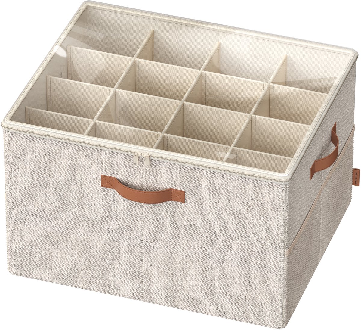 SONGMICS - Schoenendoos - Schoenenorganizer - Voor 16 Paar Schoenen - Transparant Deksel - Ruimtebesparend