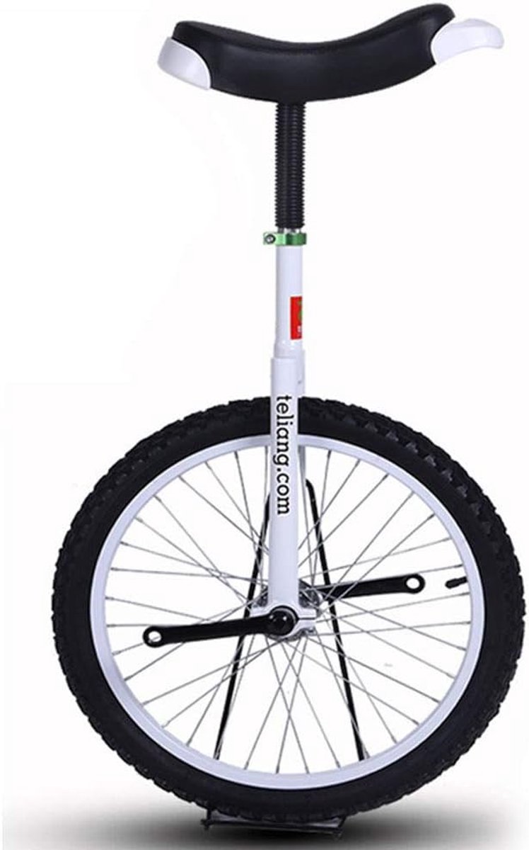 Eenwieler 16 inch Balansfiets Oefenfiets Fitness en Balans Extra dikke band Verstelbaar 68-85cm Wit