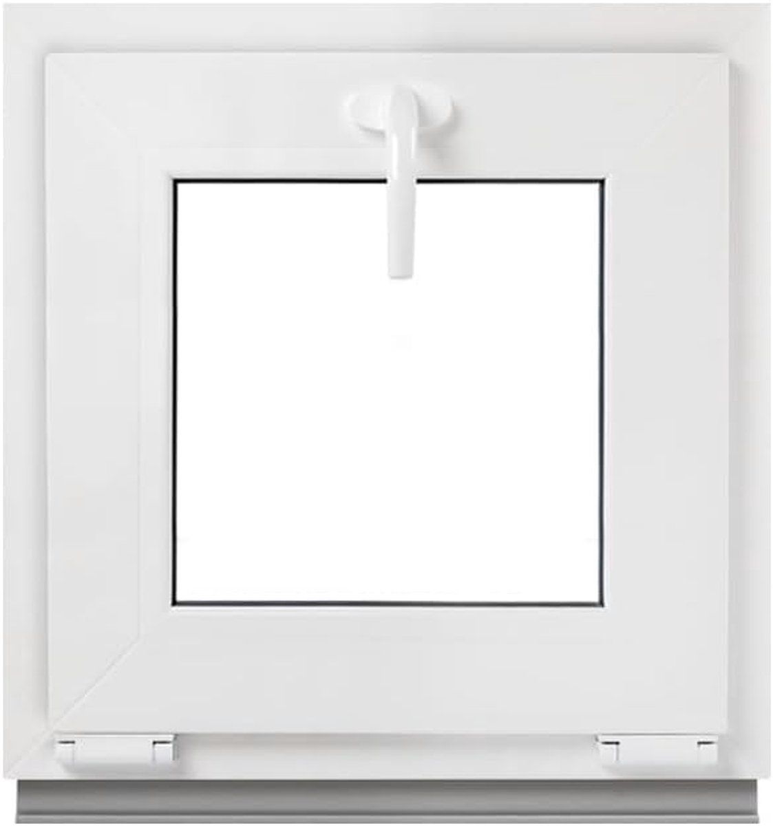 Kelderraam Kantelvenster - Kleine Raam - Ventilatie Licht - Dubbele Glas - 40 x 40 cm - Wit