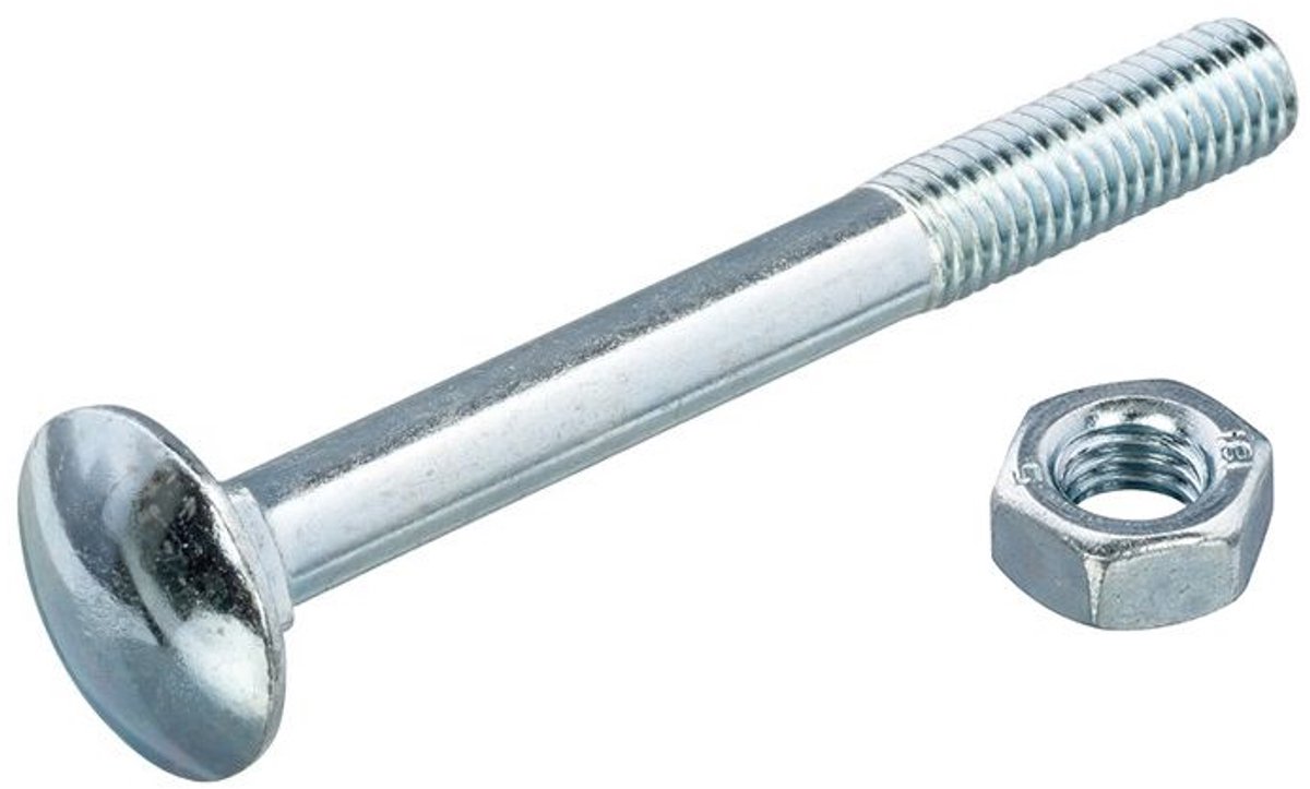 Slotbouten Verzinkt 8X 65 Din 603/555 - 100 stuks