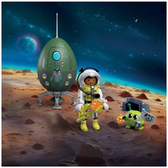 PLAYMOBIL – 72103 – Speelset ruimte-ei – astronaut en alien