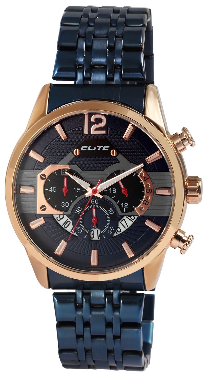 Elite Herenhorloge van roestvrij staal 2800085 ELITE heren chronograaf met roestvrijstalen band