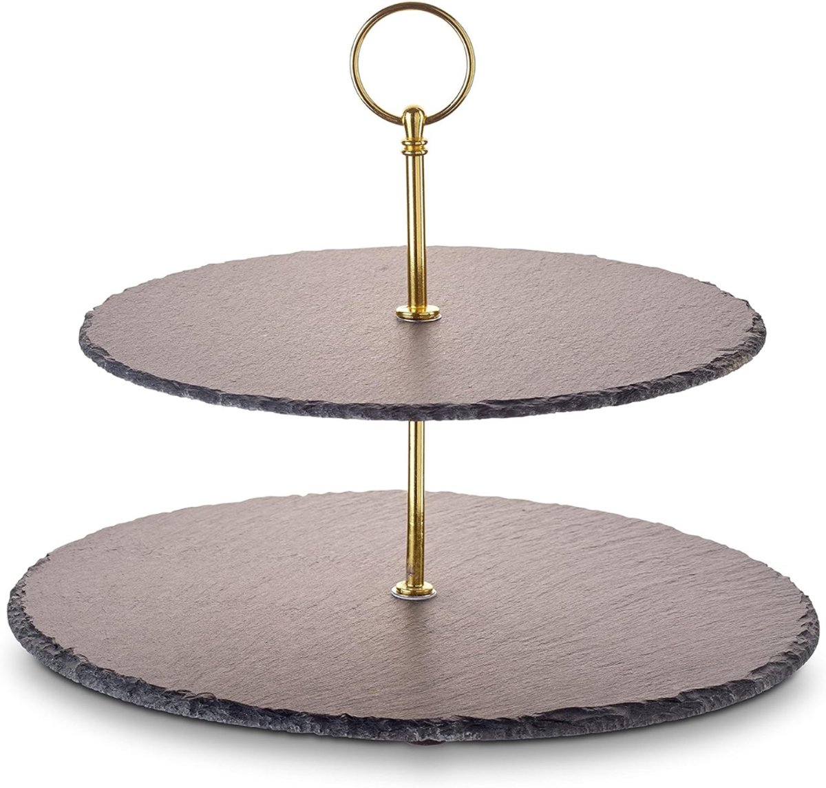 SAVI® Serveertoren - Etagere - Tapasplank - Goud - 32cm x 4cm x 30cm