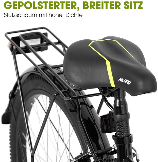 Aafinity Mountainbike - Fiets - BMX - Fiets 24 inch / 51 cm - Zwart met lichtgroen - Makkelijk in elkaar te zetten - Handrem - 6 versnellingen van aafinity — afbeelding 4