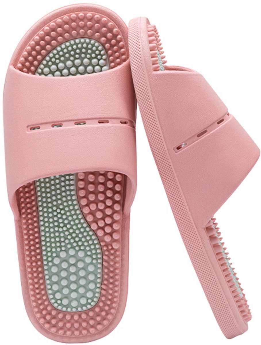 Kraftverdia® Massageslippers voor dames, acupressuurslippers, antislip, lichtgewicht massage voor vrouwen, ademende acupressuursandalen voor het verminderen van voeten, neuropathie, pijnverlichting, 38-39