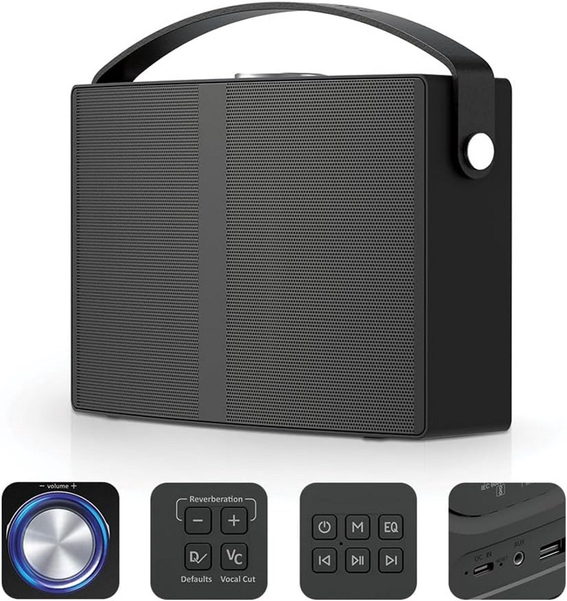 Draadloze Boekenplankspeaker 30W met Bluetooth 5.3 en Lange Batterijduur