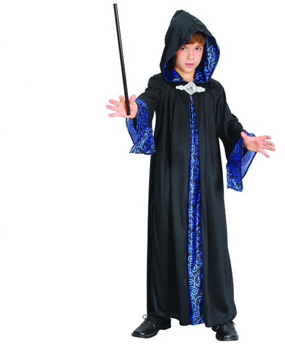 Halloween Blauwe Tovenaarkostuum 130/140 cm