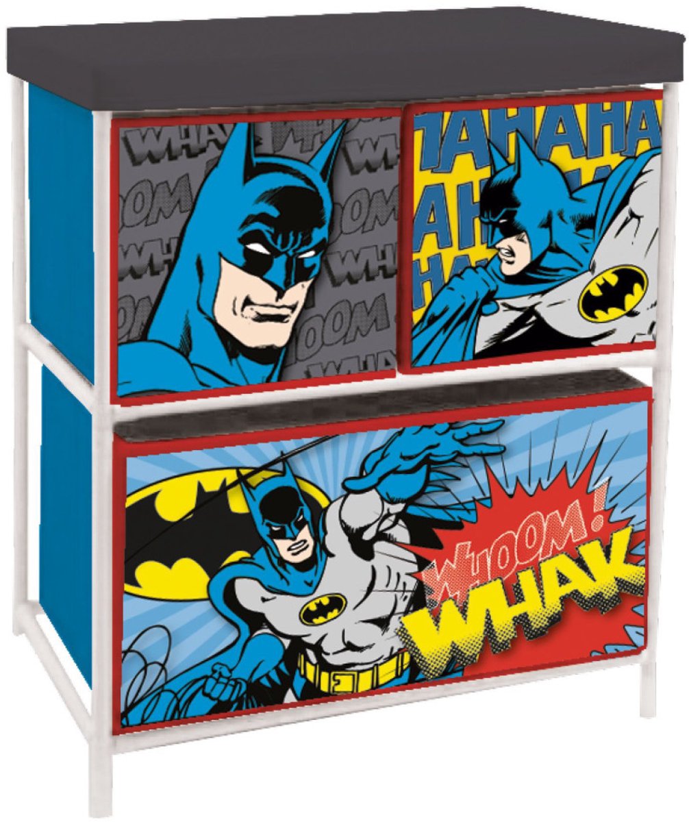 Batman speelgoedopbergrek 3-compartiment 53x30x60 cm