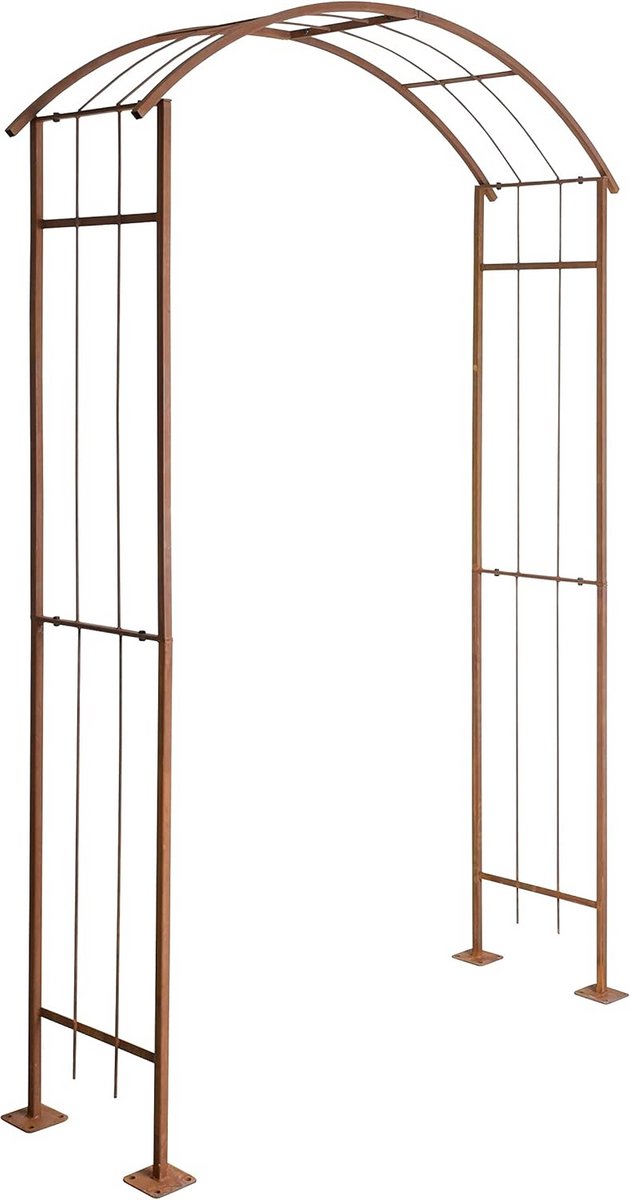 Rozenboog Klimrek Metaal Roestlook Tuinpoort 140cm Breed