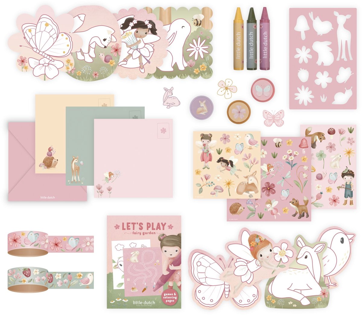 Little Dutch knutselkoffer Rosa Fairy Garden - creatief speelgoed - cadeautip — afbeelding 3