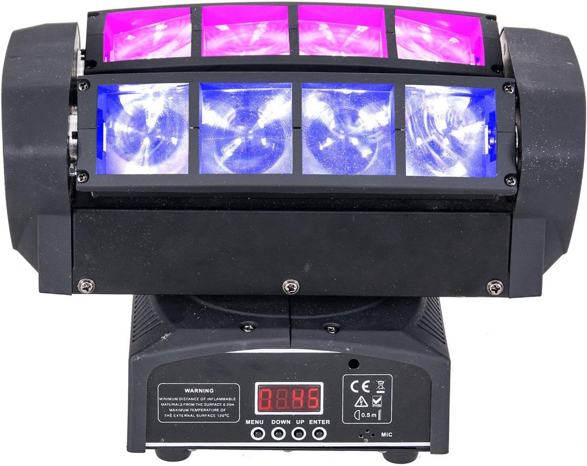 Krachtige Quad 8-kanaals LED Spot met RGBW Kleuren