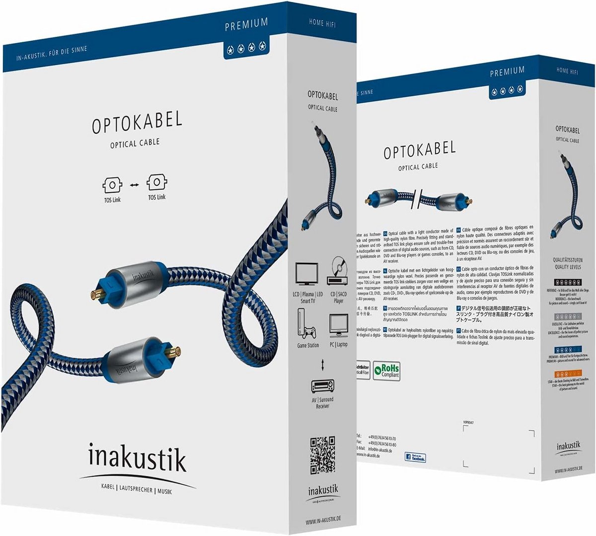 Hoogwaardige Optische Digitale Audiokabel 5 meter voor Helder Geluid
