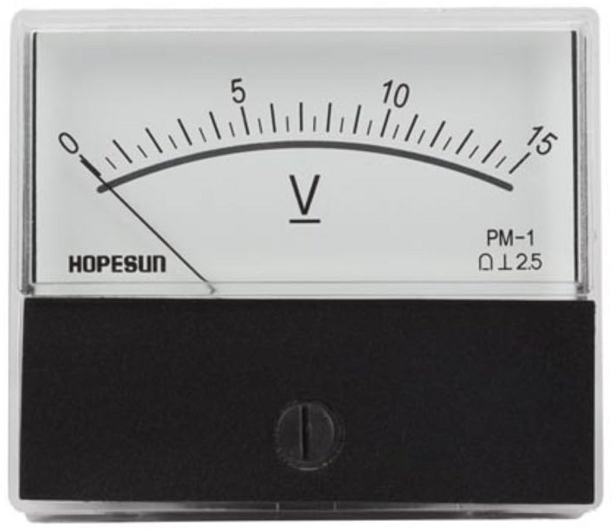 Inbouw Spanningsmeter Draaispoel Analoog 0-15V DC