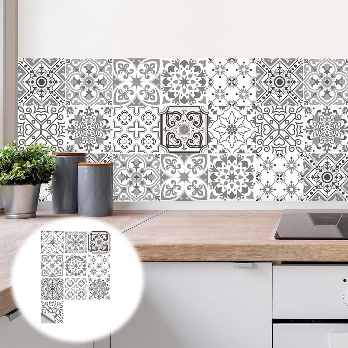 20 Vellen Zelfklevende Mozaïek Tegelstickers Keuken 10x10 cm Waterdicht